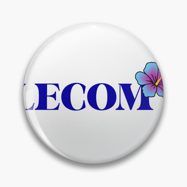 Item preview, LECOM logo hibiscus BLUE PINK designed and sold by GuavaMatcha3.