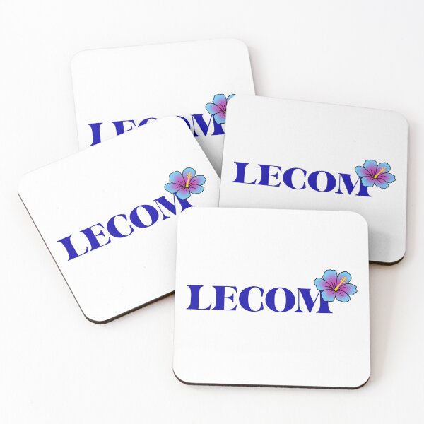 Item preview, LECOM logo hibiscus BLUE PINK designed and sold by GuavaMatcha3.