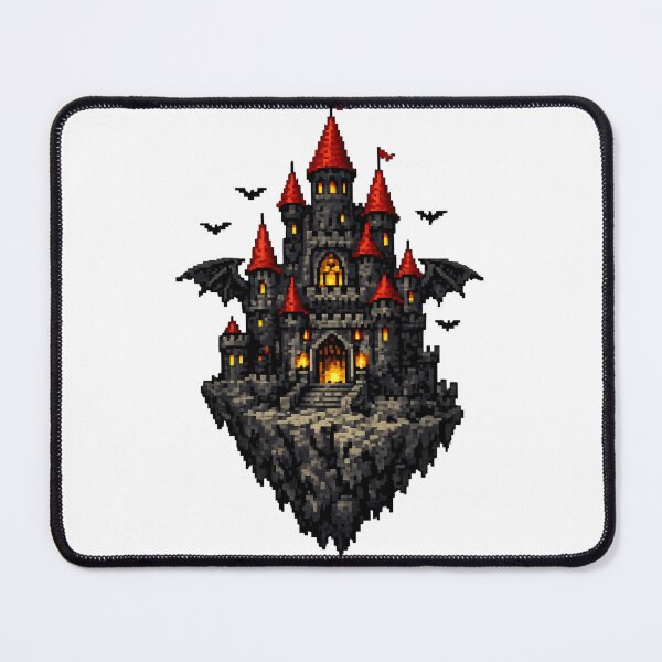 Item preview, Floating Dark Castle – Pixelated Fortress designed and sold by NextNoob485.