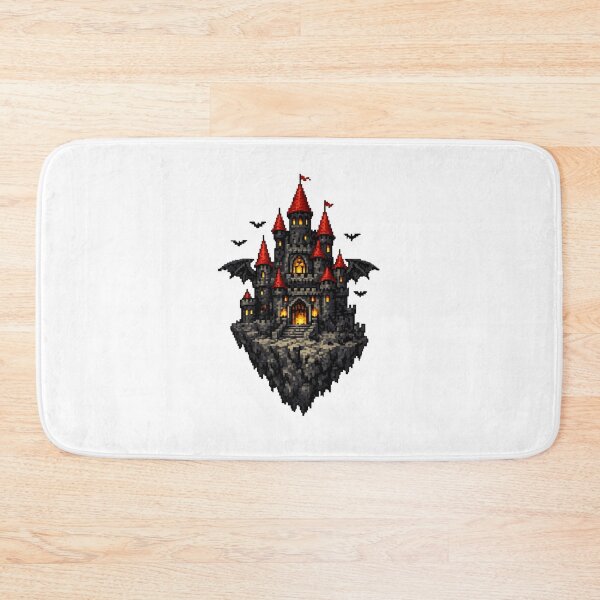 Item preview, Floating Dark Castle – Pixelated Fortress designed and sold by NextNoob485.