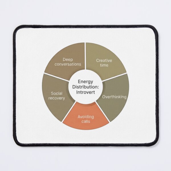 Item preview, Introvert Energy Distribution Diagram designed and sold by Quiet Mode Studio.