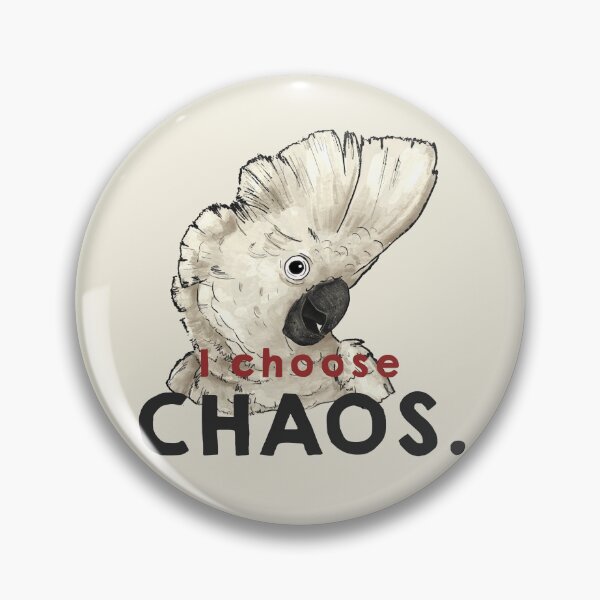 Item preview, Funny Bird Cockatoo I Choose Chaos Meme designed and sold by art-injoy.