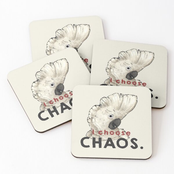 Item preview, Funny Bird Cockatoo I Choose Chaos Meme designed and sold by art-injoy.