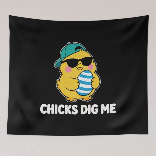 Item preview, FUNNY hip hop easter CHICKS DIG ME designed and sold by Uglyandcute.