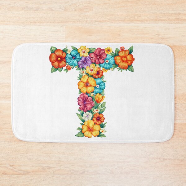 Item preview, Floral Letter T - Vibrant Botanical Alphabet Art Print designed and sold by DesignArtist.ia.