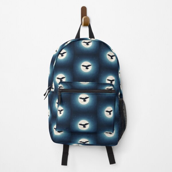 Item preview, Kestrel Flying Across Full Moon – Night Sky Bird of Prey Silhouette designed and sold by chihuahuashower.