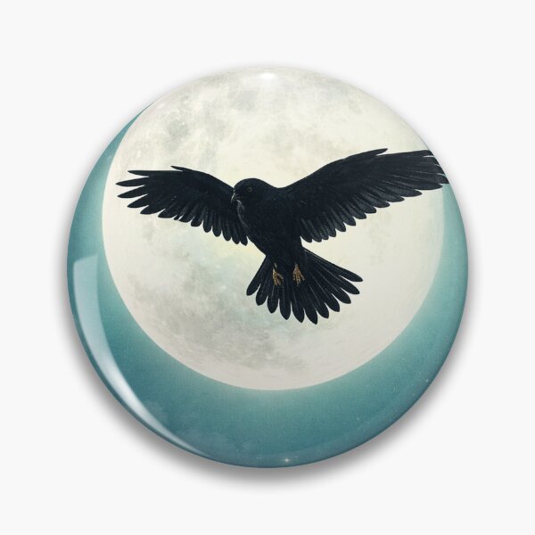 Item preview, Kestrel Flying Across Full Moon – Night Sky Bird of Prey Silhouette designed and sold by chihuahuashower.