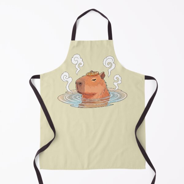 Item preview, Japanese Onsen Capybara with Orange designed and sold by SholoStudio.