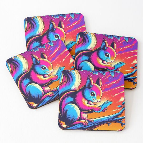 Item preview, Curious Squirrel – Modern Forest Glow designed and sold by Dogandesighn.