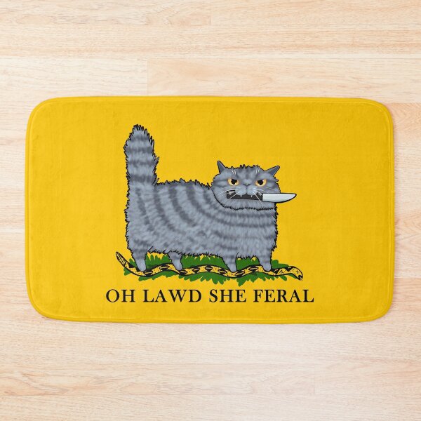 Item preview, Oh Lawd She Feral Grey Tabby designed and sold by KilkennyCat Art.