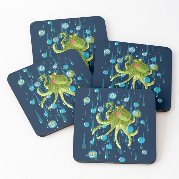Item preview, "Whimsical Octopus with Fish Bubbles - Cute Kawaii Sea Pattern designed and sold by TheArtOfTreble.