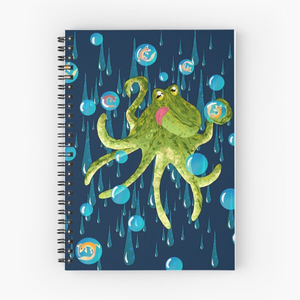 Item preview, "Whimsical Octopus with Fish Bubbles - Cute Kawaii Sea Pattern designed and sold by TheArtOfTreble.