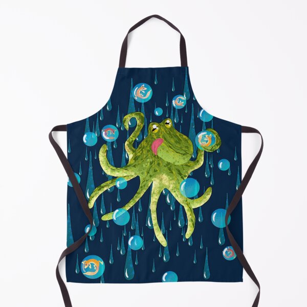 Item preview, "Whimsical Octopus with Fish Bubbles - Cute Kawaii Sea Pattern designed and sold by TheArtOfTreble.