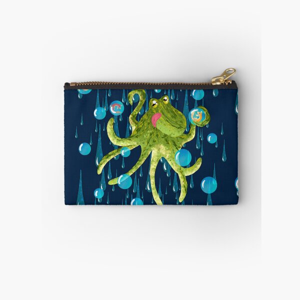Item preview, "Whimsical Octopus with Fish Bubbles - Cute Kawaii Sea Pattern designed and sold by TheArtOfTreble.