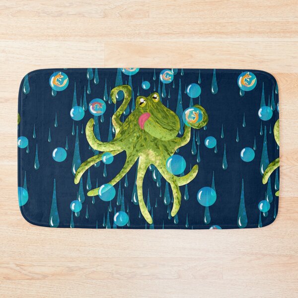 Item preview, "Whimsical Octopus with Fish Bubbles - Cute Kawaii Sea Pattern designed and sold by TheArtOfTreble.