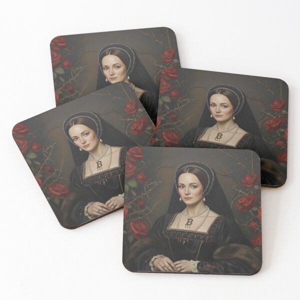Item preview, Anne Boleyn Tudor Queen Dark Royalcore Rose Portrait designed and sold by chihuahuashower.