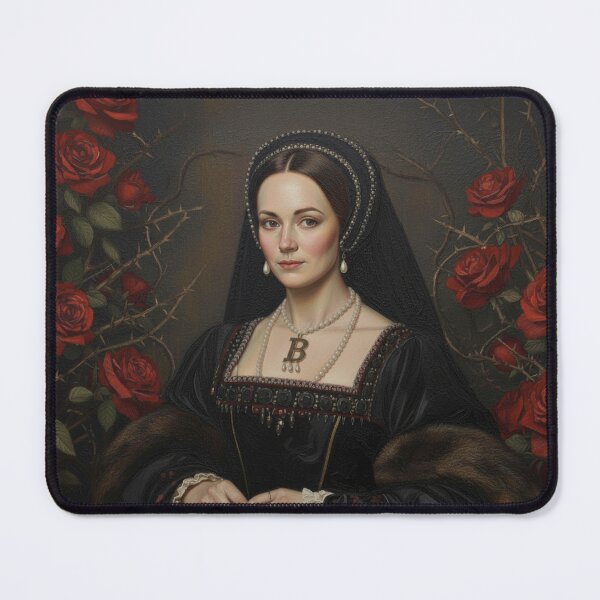 Item preview, Anne Boleyn Tudor Queen Dark Royalcore Rose Portrait designed and sold by chihuahuashower.