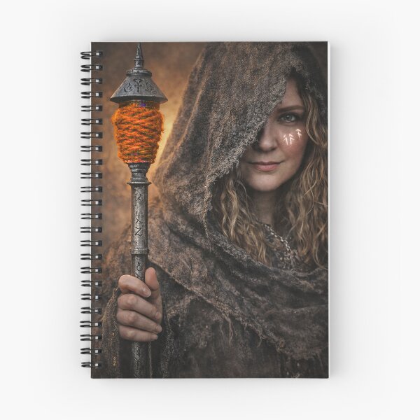 Item preview, Völva Norse Seeress Viking Rune Mythology Portrait designed and sold by chihuahuashower.