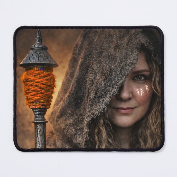 Item preview, Völva Norse Seeress Viking Rune Mythology Portrait designed and sold by chihuahuashower.