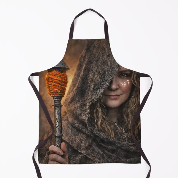 Item preview, Völva Norse Seeress Viking Rune Mythology Portrait designed and sold by chihuahuashower.