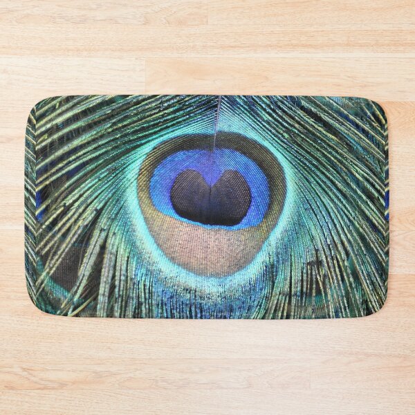 Item preview, Emerald Peacock Feather Texture Iridescent Blue Green Bird Plumage designed and sold by chihuahuashower.