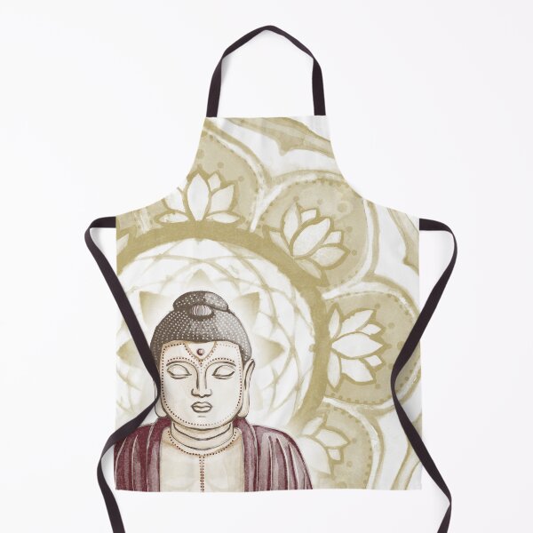 Item preview, Buddha Padma Watercolor - Fawn Earth Wine - Ochre Halo designed and sold by Irene Estelle.