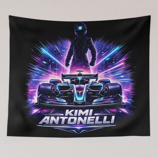 Item preview, Kimi Antonelli F1 Neon Racing designed and sold by UnicornDreamers.