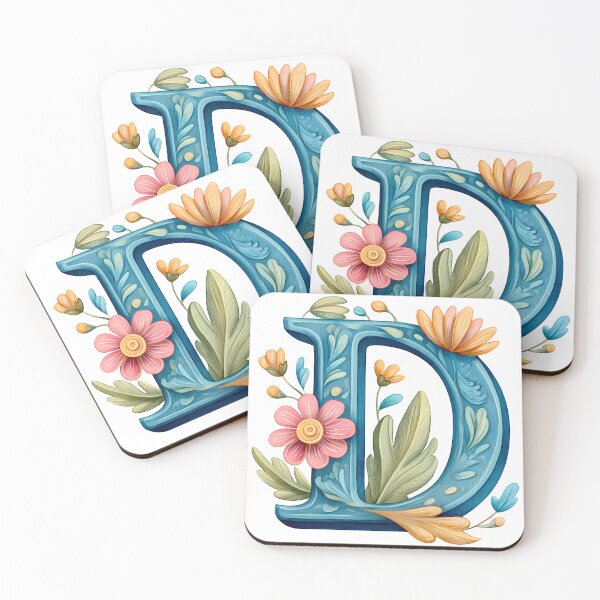 Item preview, Floral Letter D - Vibrant Botanical Alphabet Art Print designed and sold by DesignArtist.ia.