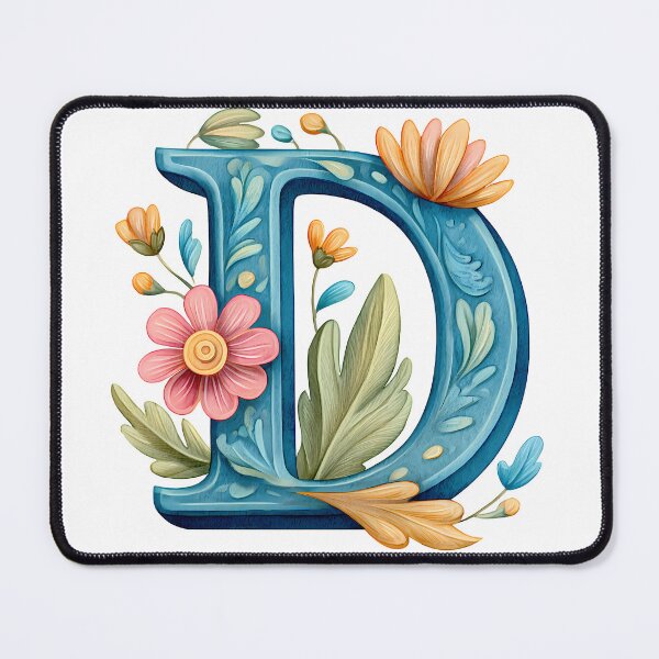 Item preview, Floral Letter D - Vibrant Botanical Alphabet Art Print designed and sold by DesignArtist.ia.