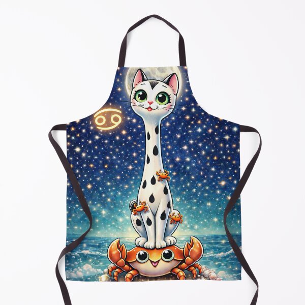 Item preview, Mid Century Modern Cancer Zodiac Cat Celestial Moon Crab designed and sold by chihuahuashower.