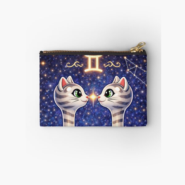 Item preview, Gemini Zodiac Long necked Cats – Celestial Astrology Gemini Twins Cat Illustration designed and sold by chihuahuashower.