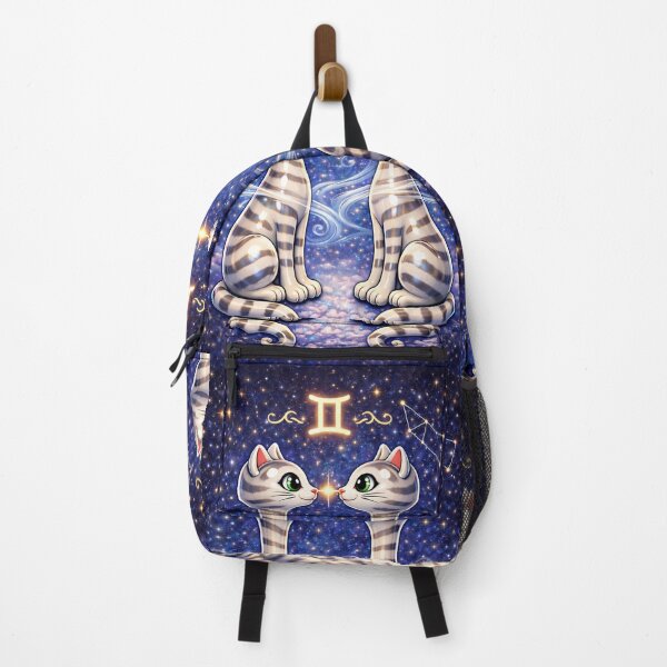 Item preview, Gemini Zodiac Long necked Cats – Celestial Astrology Gemini Twins Cat Illustration designed and sold by chihuahuashower.