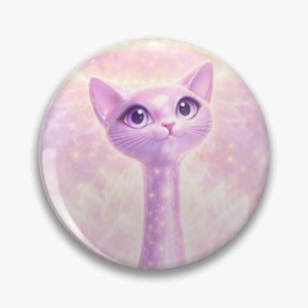Item preview, Crown Chakra Long Necked Cat – Mid Century Modern Long Neck Cat Spiritual Cosmic Art designed and sold by chihuahuashower.