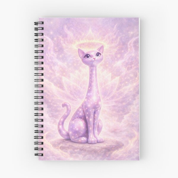 Item preview, Crown Chakra Long Necked Cat – Mid Century Modern Long Neck Cat Spiritual Cosmic Art designed and sold by chihuahuashower.