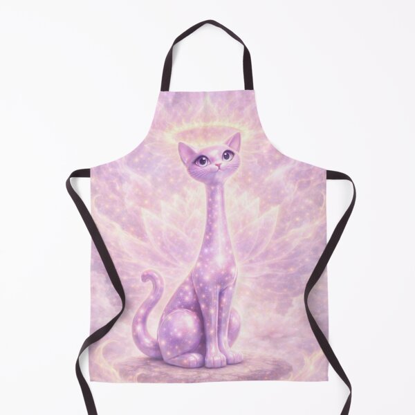 Item preview, Crown Chakra Long Necked Cat – Mid Century Modern Long Neck Cat Spiritual Cosmic Art designed and sold by chihuahuashower.