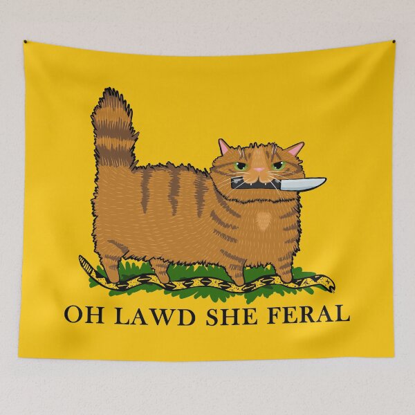 Item preview, Oh Lawd She Feral Spicy Ginger designed and sold by KilkennyCat Art.