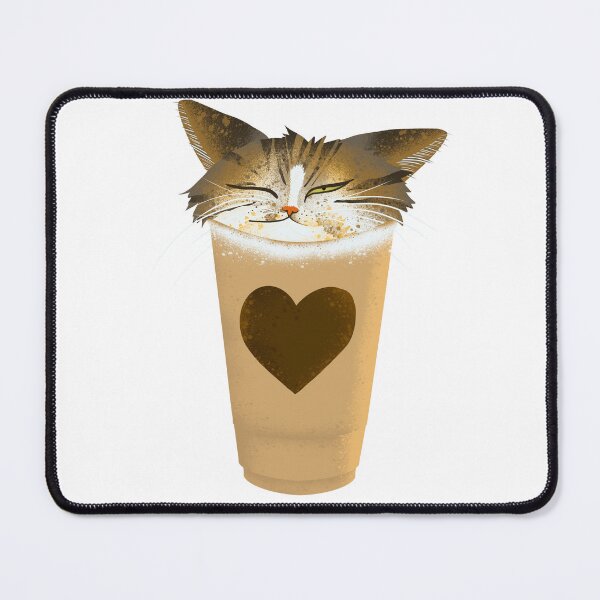 Item preview, Cute Cat Latte Foam Art - Coffee Lover Kitty Illustration designed and sold by TheArtOfTreble.
