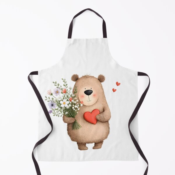 Item preview, Cute Bear with Flowers designed and sold by Retro Whimsy.