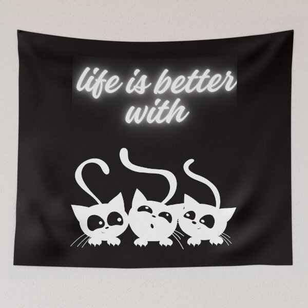 Item preview, Life Is Better With Cats. designed and sold by Dinasshop.