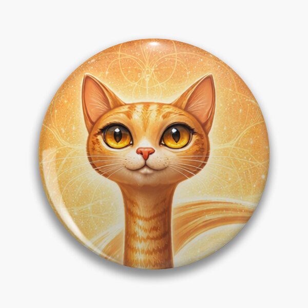 Item preview, Sacral Chakra Long Necked Cat – Midcentury Modern Long Neck Cat Spiritual Desert Art designed and sold by chihuahuashower.