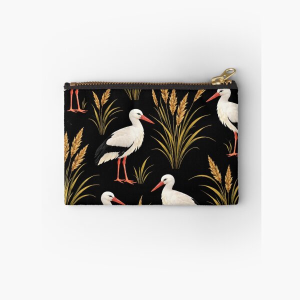 Item preview, White Ibis and Reeds Pattern – Elegant Bird Seamless Nature Design designed and sold by chihuahuashower.