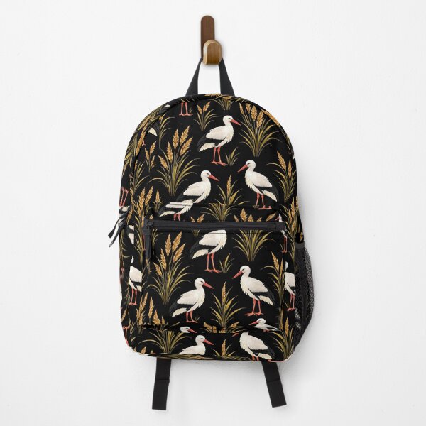 Item preview, White Ibis and Reeds Pattern – Elegant Bird Seamless Nature Design designed and sold by chihuahuashower.