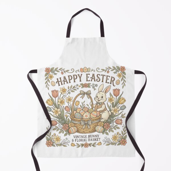 Item preview, Vintage Easter Bunny Floral Basket designed and sold by urbinet.