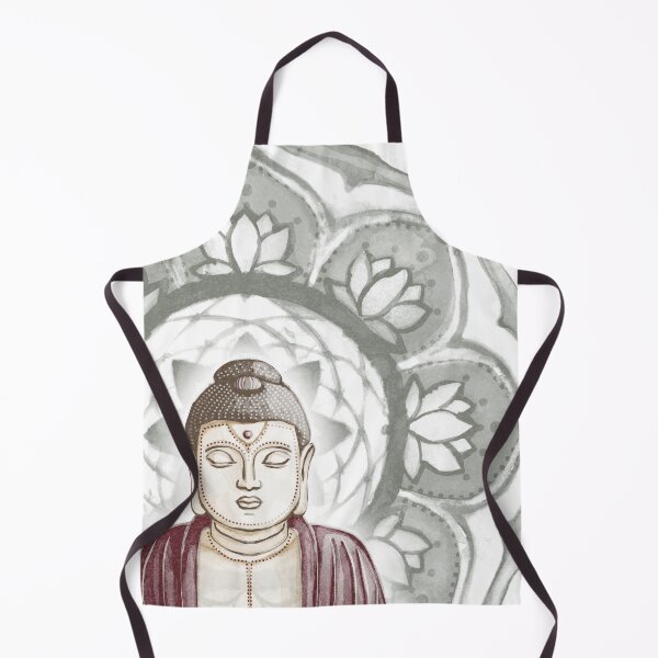 Item preview, Buddha Padma Watercolor - Fawn Earth Wine - Pine Halo designed and sold by Irene Estelle.