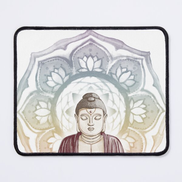 Item preview, Buddha Padma Watercolor - Fawn Earth Wine - Rainbow Sunset Halo designed and sold by Irene Estelle.