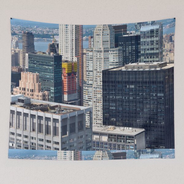 Item preview, Manhattan, NYC, view of skyscrapers from above, Original photography designed and sold by studio838.