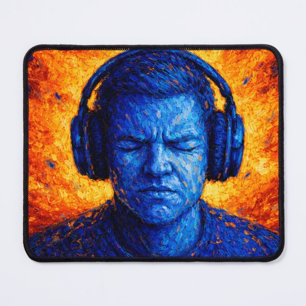 Item preview, Autism Sensory Overload with Headphones – Neurodiversity Expressionist Portrait designed and sold by chihuahuashower.