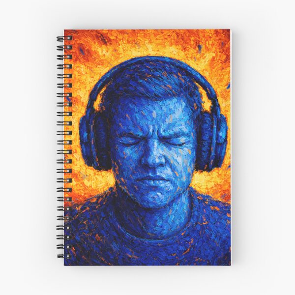 Item preview, Autism Sensory Overload with Headphones – Neurodiversity Expressionist Portrait designed and sold by chihuahuashower.