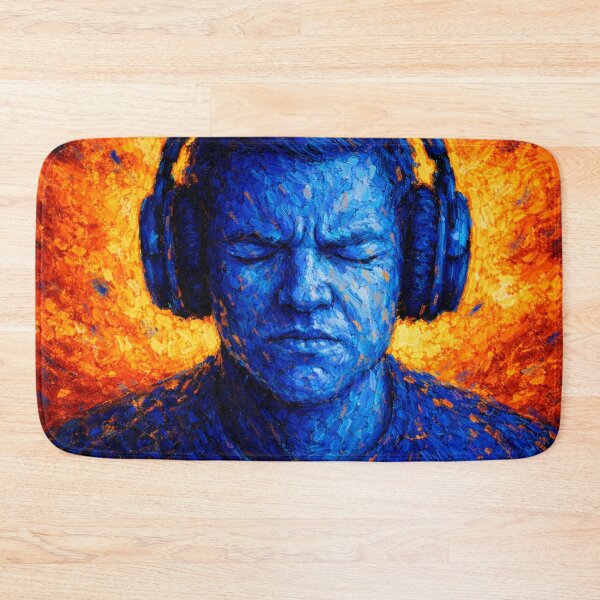 Item preview, Autism Sensory Overload with Headphones – Neurodiversity Expressionist Portrait designed and sold by chihuahuashower.