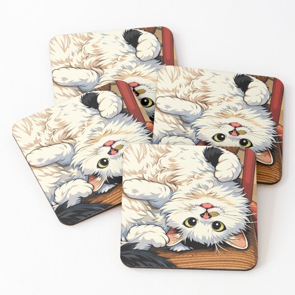 Item preview, Jasper - Cute Upside Down Cat Cartoon – Funny Fluffy Kitty Illustration for Cat Lovers designed and sold by chihuahuashower.